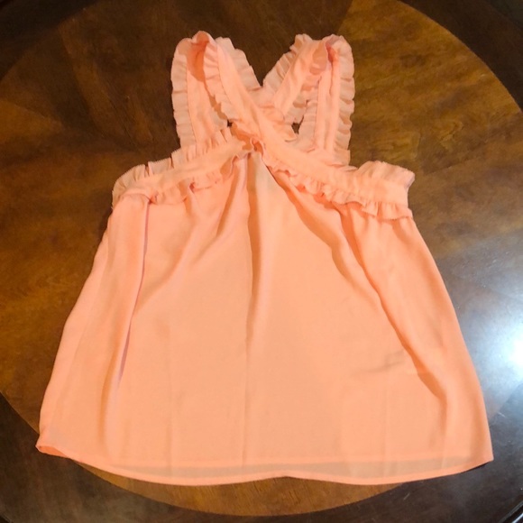 J. Crew Tops - J Crew Drapey Wrap Front Ruffle Tank Blouse Size 0 NWT